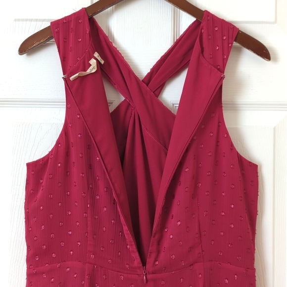 Soft Surroundings Sanna Sparkling Sleeveless Halter Neck Maxi Dress Sangria 10 - Picture 13 of 15